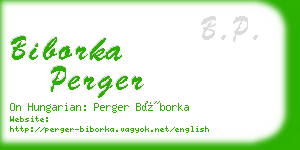 biborka perger business card